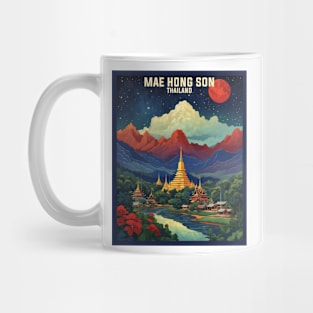 Mae Hong Son Thailand Vintage Retro Travel Tourism Mug